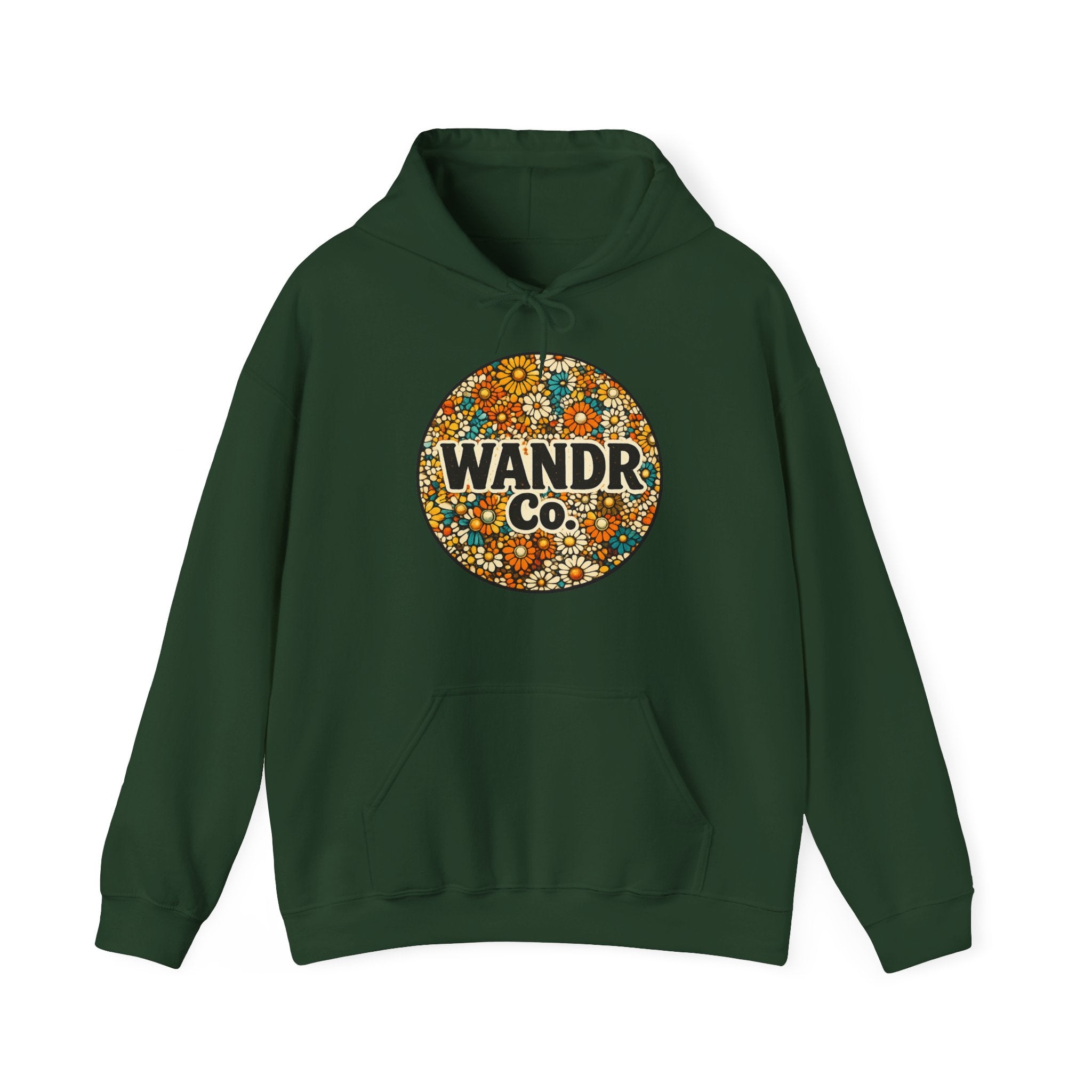 WANDR Co. Unisex Floral Logo Hoodie