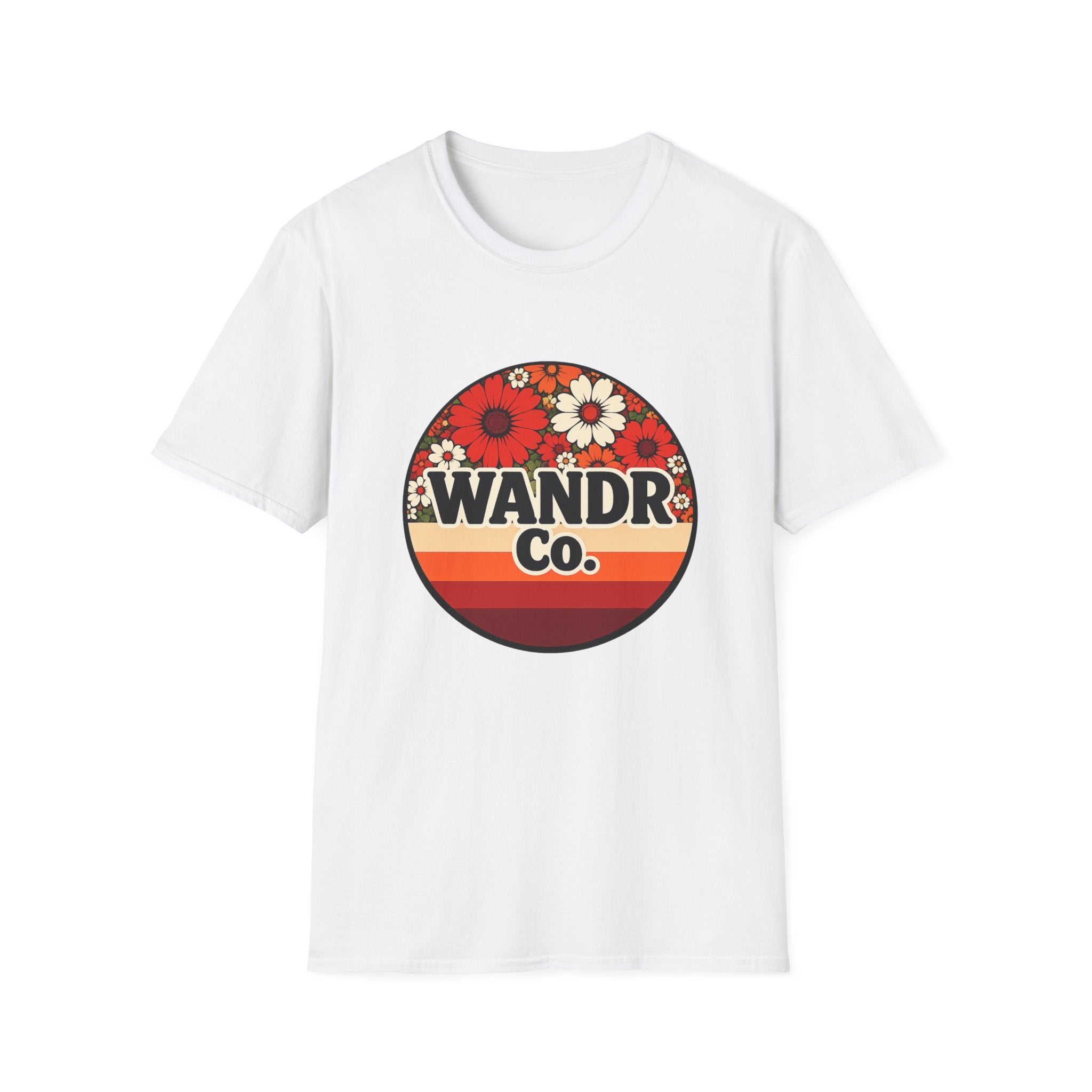 WANDR Co. Unisex Vintage Red Floral T-Shirt