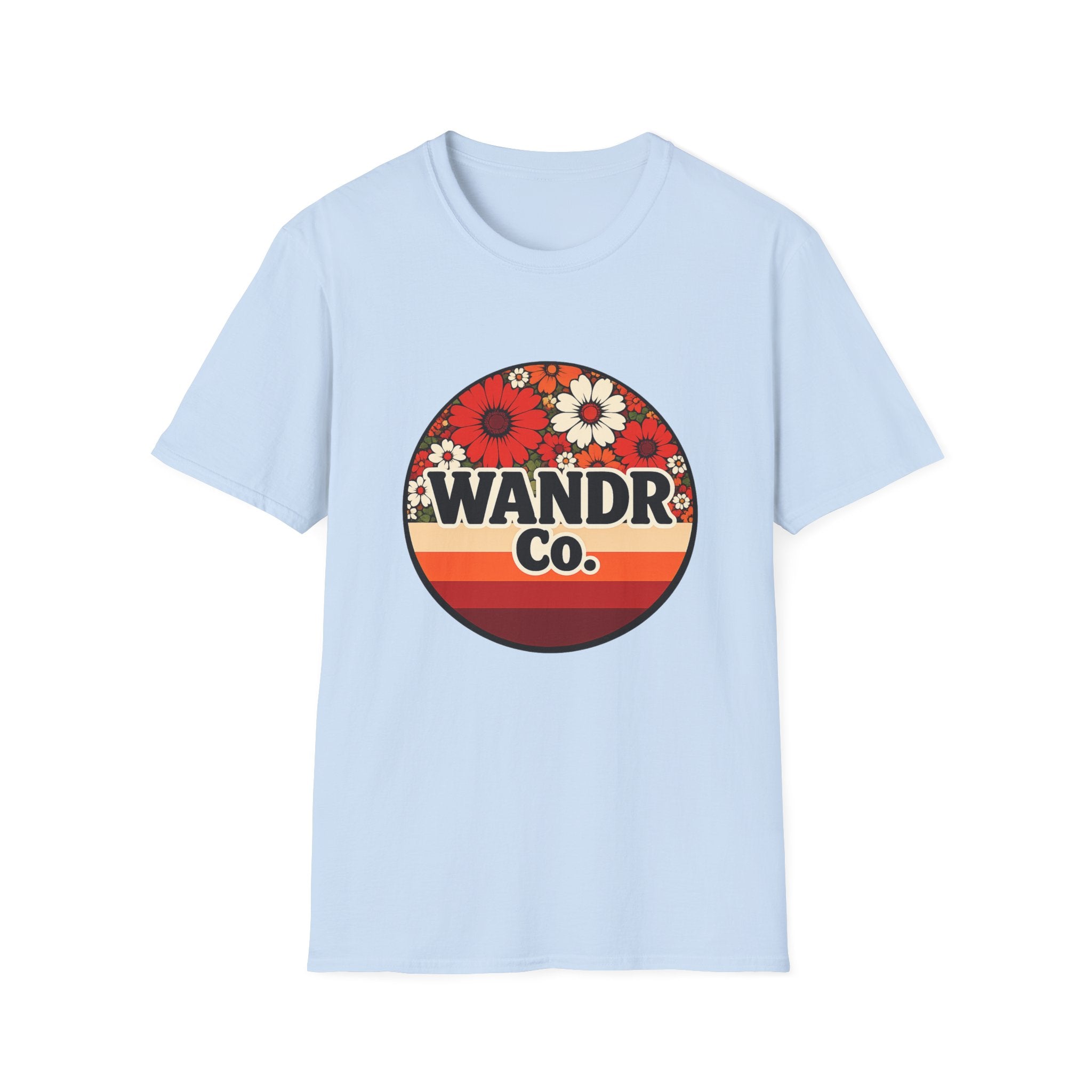 WANDR Co. Unisex Vintage Red Floral T-Shirt