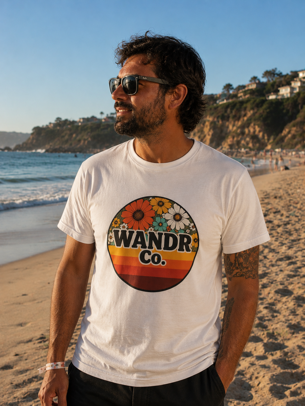 WANDR Co. Unisex Vintage Orange Floral T-Shirt